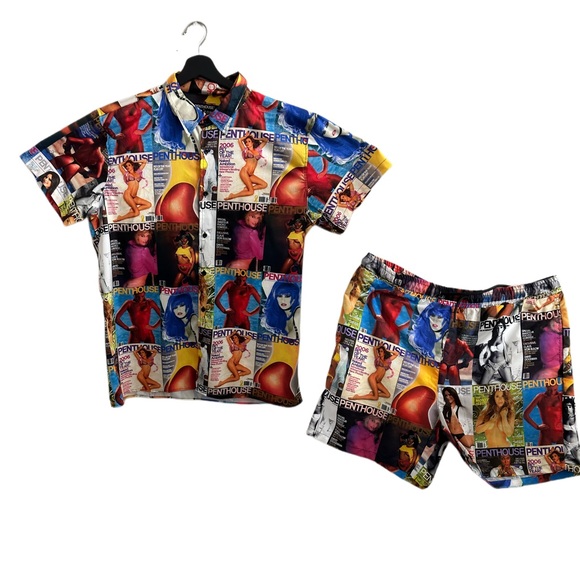 Fashion Nova Other - Magazine Cover Shirt & Short Set